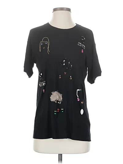 Pre-owned Lanvin Short Sleeve T-shirt In Black