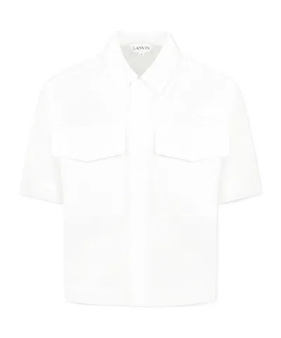 Lanvin Short-sleeved Shirt In White