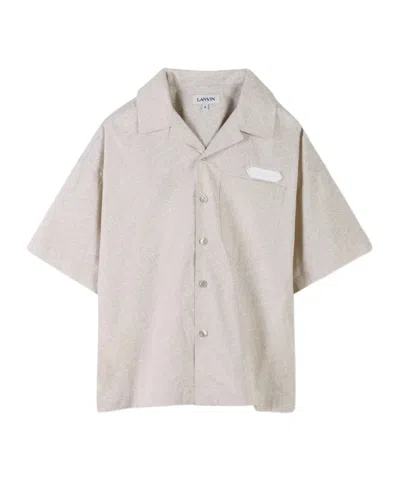 Lanvin Short-sleeved Shirt In White
