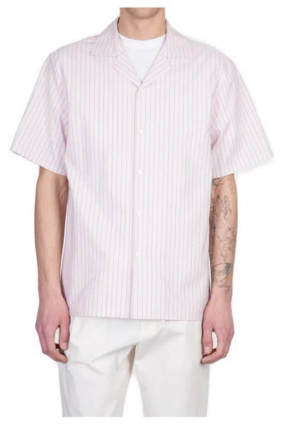 Lanvin Short Sleeved Striped Shirt In Multi