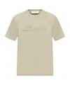 Lanvin Logo-embroidered T-shirt In Nude