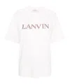 Lanvin White Oversized Embroidered Curb T-shirt In White