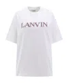Lanvin White Oversized Embroidered Curb T-shirt In White