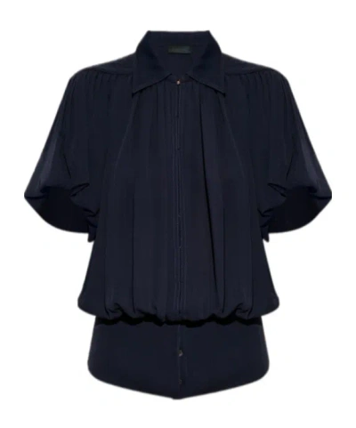 Lanvin Short-sleeved Tops In Blue