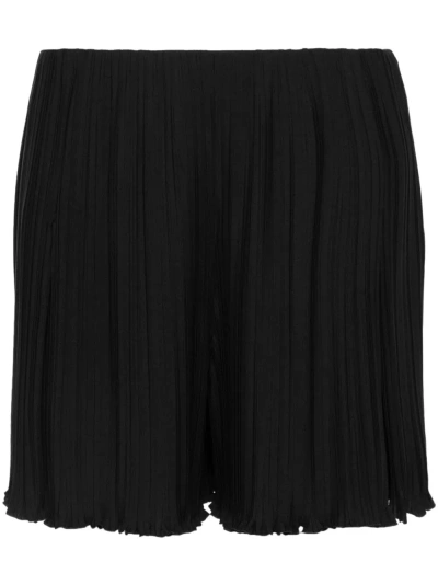 Lanvin Shorts Con Pieghe In Black