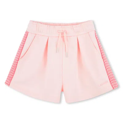 Lanvin Kids' Shorts In Cotone Biologico In Pink