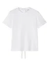 Lanvin Short-sleeved Top With Rounded Neckline In White