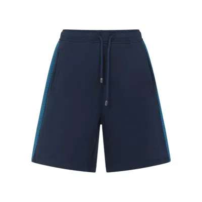 Lanvin Men's Side Curb Bermuda Shorts In Blue