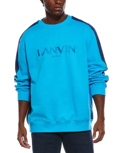 Lanvin Side Curb Oversized Sweatshirt In Blue