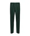 Lanvin Side-stripe Drawstring Cotton Trousers In Black