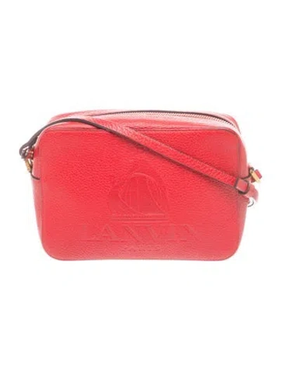 Pre-owned Lanvin Signature Crossbody Bag In Red