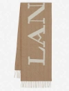 Lanvin Signature Fringed Wool Scarf