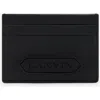 Lanvin Signature Leather Cardholder In Black