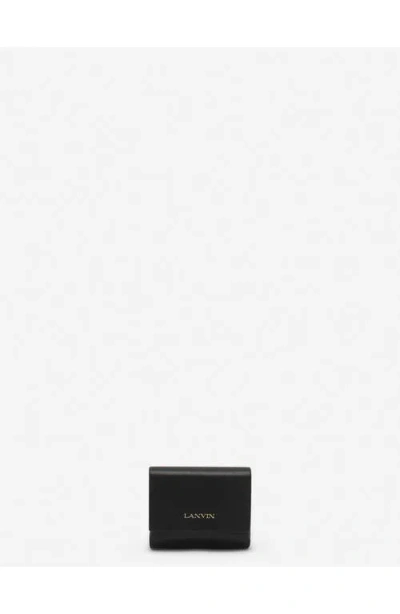 Lanvin Signature Leather Case For Airpods Pro In Black