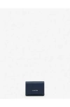 Lanvin Signature Leather Case For Airpods Pro In Petrol Blue