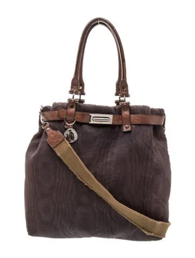 Pre-owned Lanvin Signature Shoulder Bag In Purple