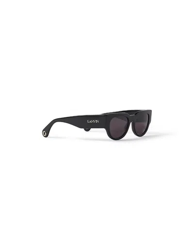 Lanvin Signature Sunglasses In Black/gray Solid