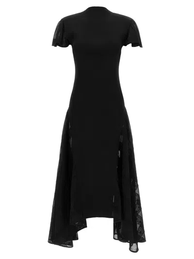 Lanvin Silk And Cotton Dress In Black