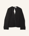 Lanvin Silk And Viscose Open-back Jacket In Multi