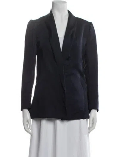 Pre-owned Lanvin Silk Blazer In Blue