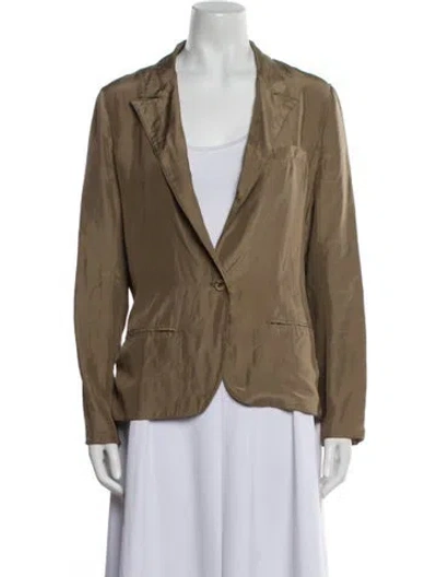 Pre-owned Lanvin Silk Blazer In Brown