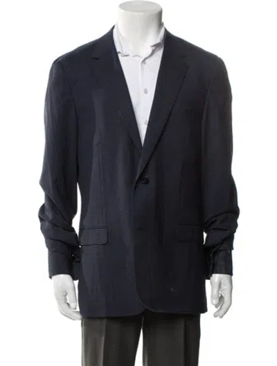 Pre-owned Lanvin Silk Blazer W/ Tags In Blue