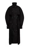 Lanvin Silk-blend Trench Coat In Black