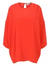 Lanvin Relaxed Fit Round Neck Top In Red