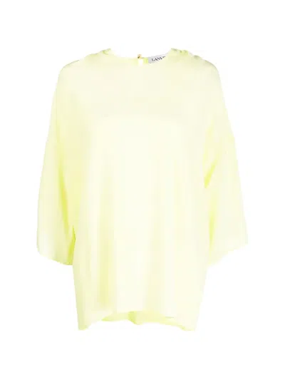 Lanvin Silk Blouse In Yellow