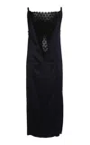 Lanvin Silk Boatneck Midi Dress