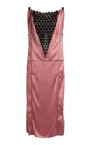 Lanvin Silk Boatneck Midi Dress