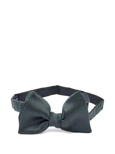 Pre-owned Lanvin Silk Bow Tie In Green