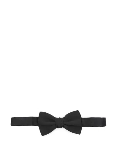 Lanvin Silk Bow Tie In Black