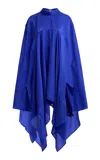 Lanvin Silk Caftan Top In Blue