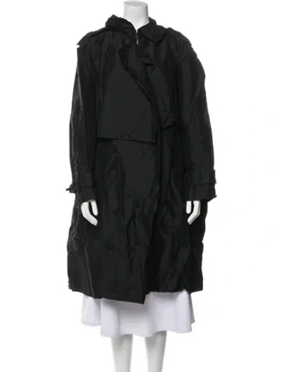 Pre-owned Lanvin Silk Coat In Black