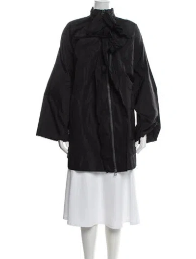 Pre-owned Lanvin Silk Coat In Black