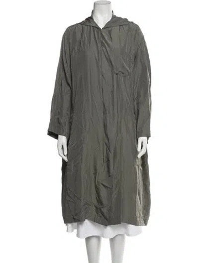 Pre-owned Lanvin Silk Coat In Green