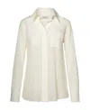 Lanvin Silk Crepe De Chine Shirt In White