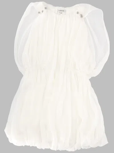 Lanvin Silk Dress In White
