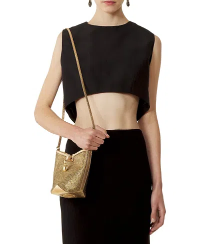 Lanvin Silk Faille Cropped Top In Black