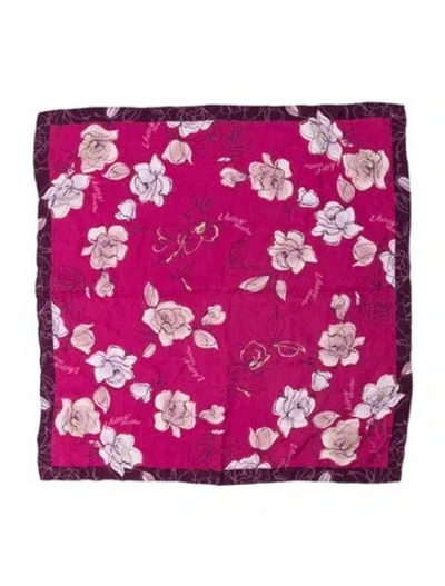 Pre-owned Lanvin Silk Floral Print Scarf
