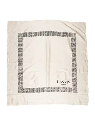 Pre-owned Lanvin Silk Graphic Print Scarf