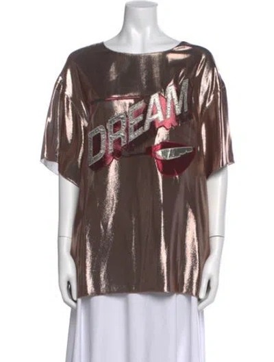Pre-owned Lanvin Silk Graphic Print T-shirt