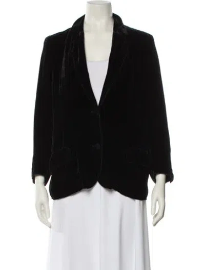 Pre-owned Lanvin Silk Jacket In Black