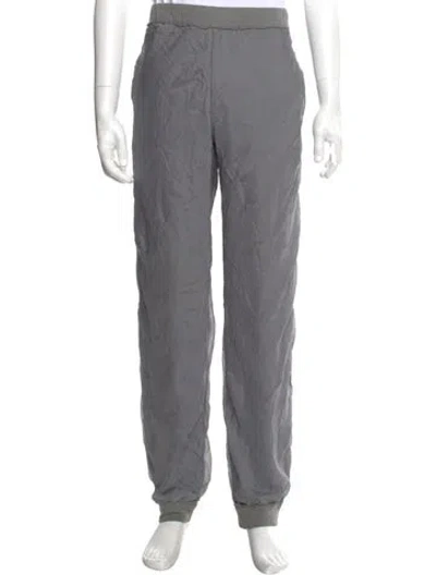 Pre-owned Lanvin Silk Joggers In Gray