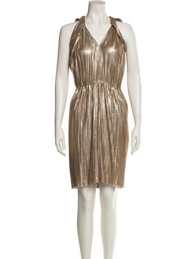 Pre-owned Lanvin Silk Knee-length Dress