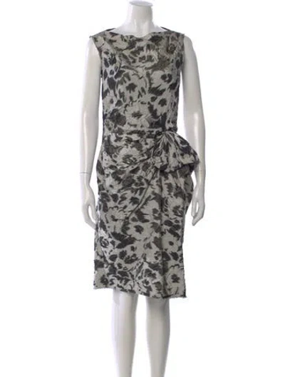 Pre-owned Lanvin Silk Knee-length Dress In Multi