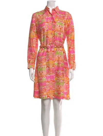 Pre-owned Lanvin Silk Knee-length Dress In Pink