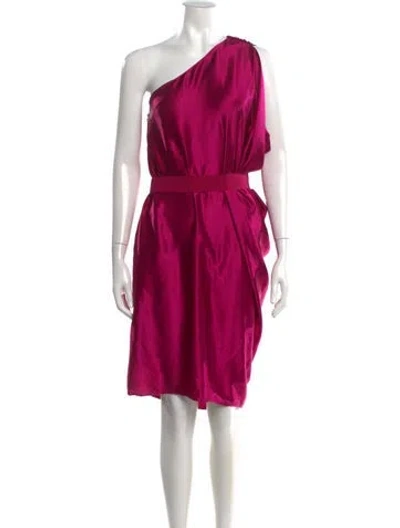 Pre-owned Lanvin Silk Knee-length Dress In Pink