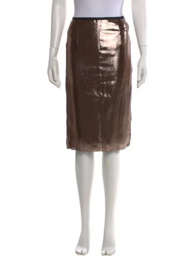 Pre-owned Lanvin Silk Knee-length Skirt